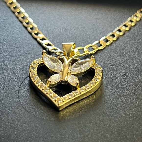 Valentine’s Day Heart with Butterfly Necklace - Picture 2 of 6